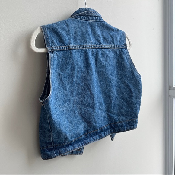 SOLD - vintage cropped denim vest - Picture 9 of 9